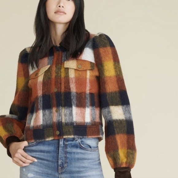 Veronica Beard Piana Flannel Plaid Button Up Coat 4 - Picture 2 of 9